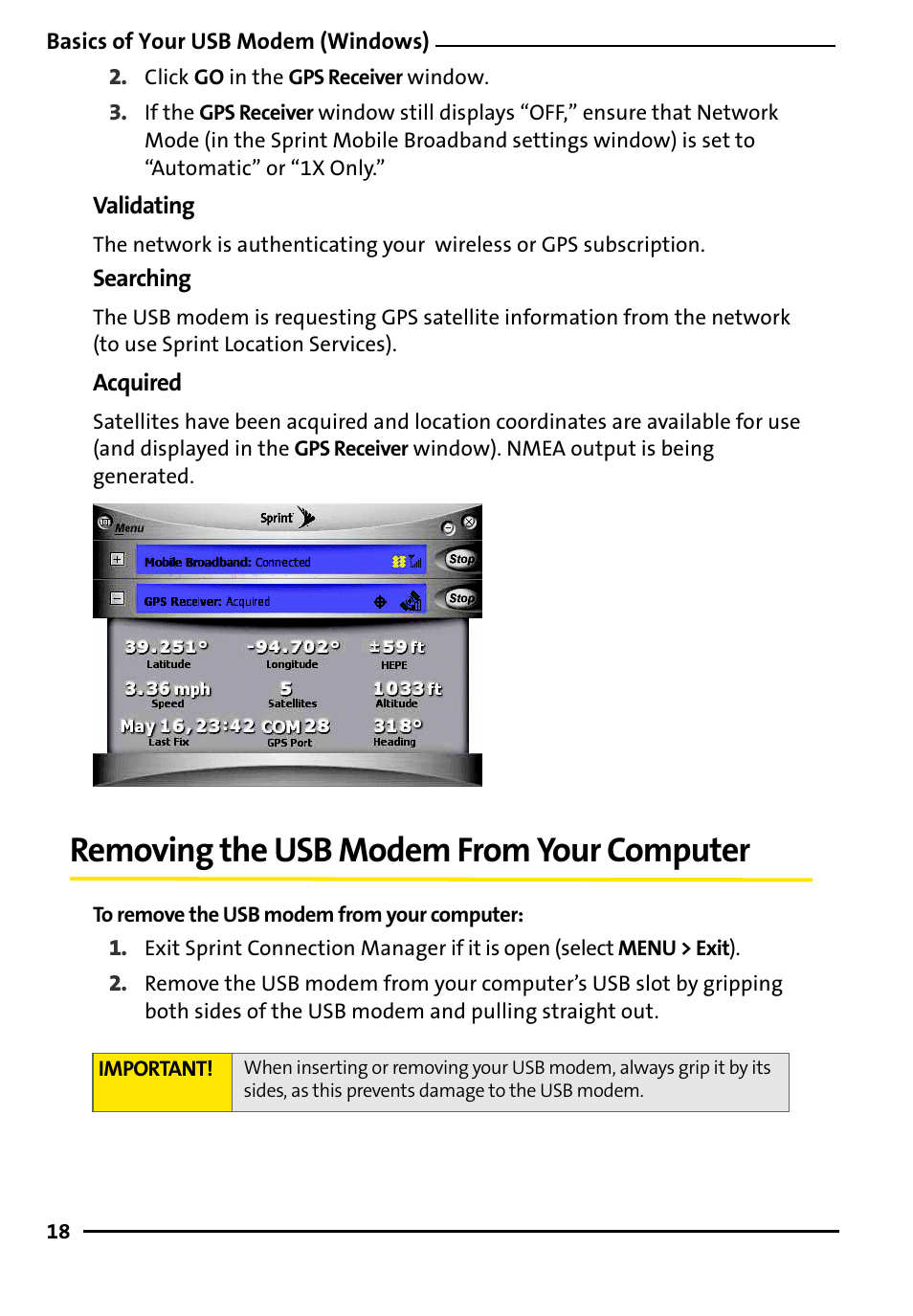 Removing the usb modem from your computer | TOA Electronics 595U User Manual | Page 28 / 52