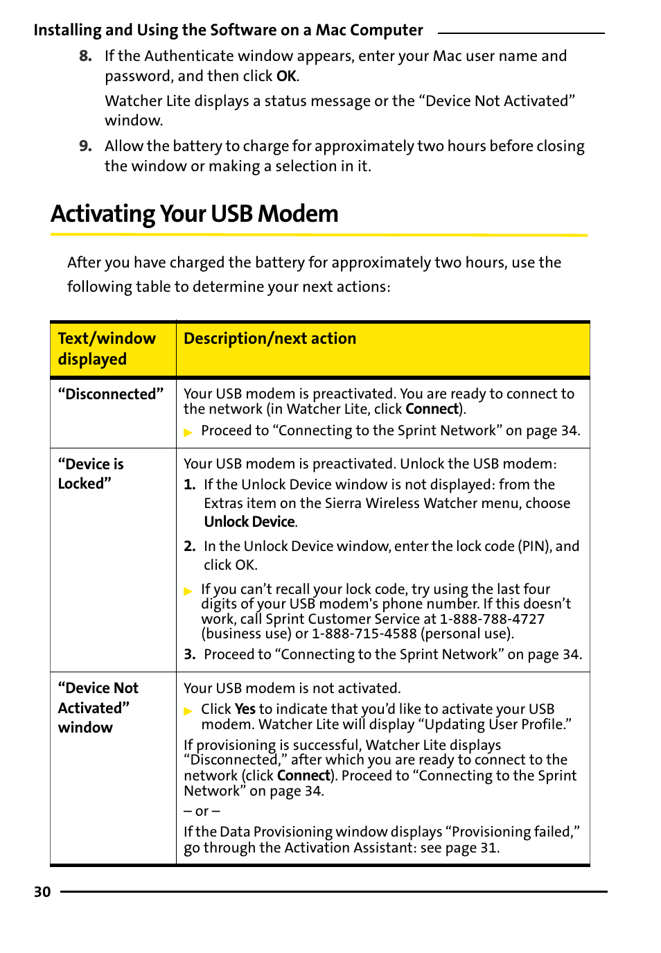 Activating your usb modem | TOA Electronics 595U User Manual | Page 40 / 52