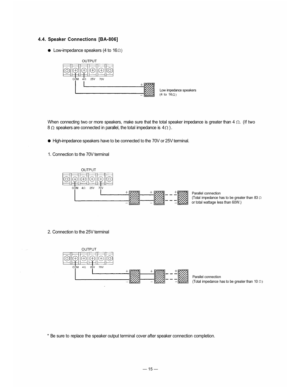 TOA Electronics BA-800 User Manual | Page 15 / 31