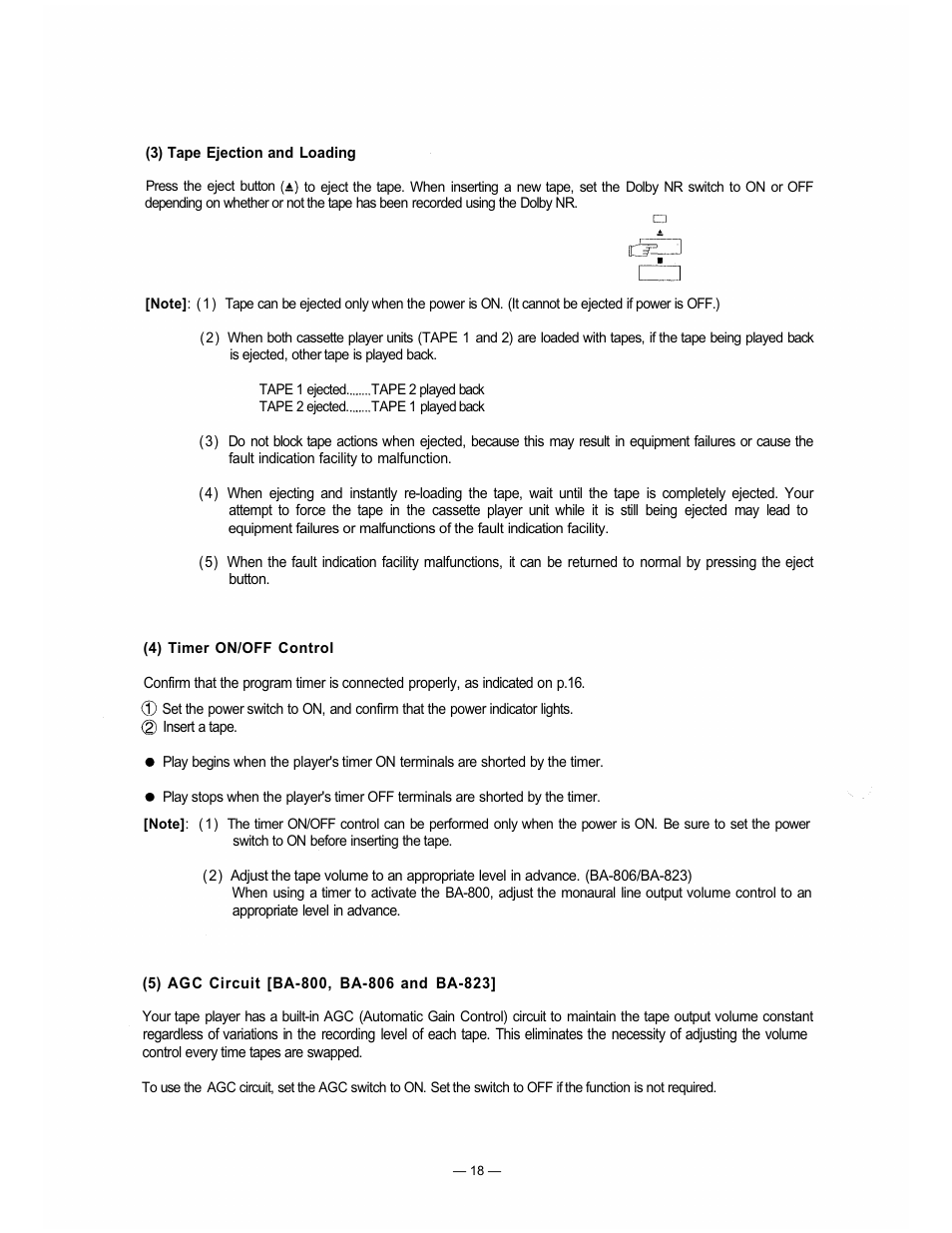TOA Electronics BA-800 User Manual | Page 18 / 31