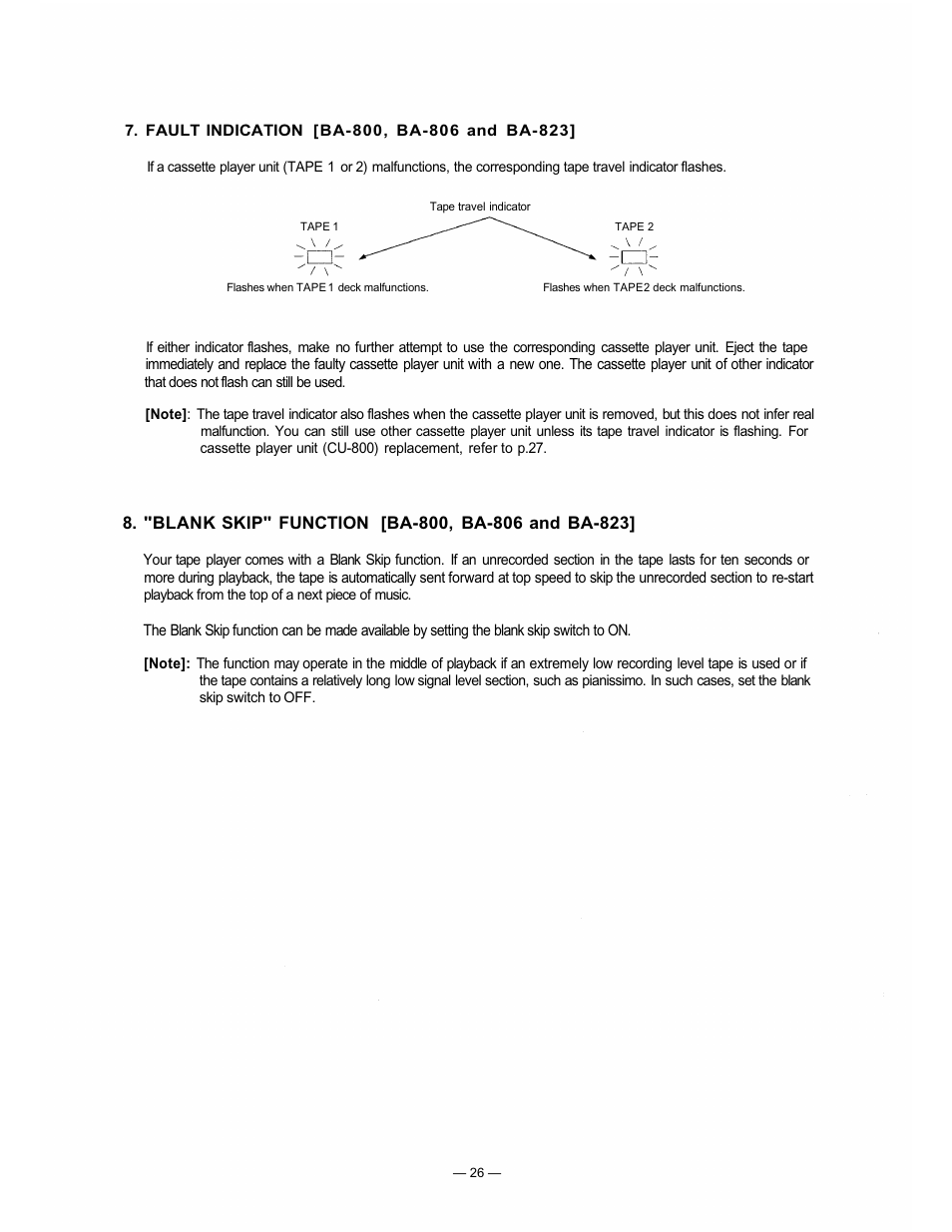TOA Electronics BA-800 User Manual | Page 26 / 31