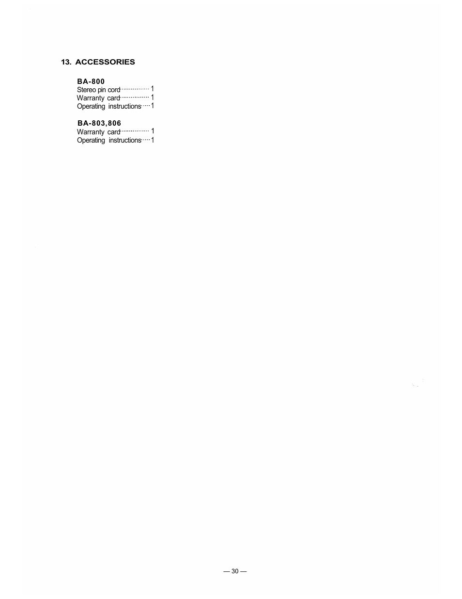 TOA Electronics BA-800 User Manual | Page 30 / 31
