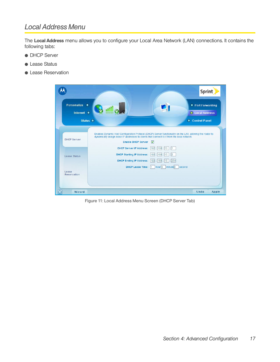 Local address menu | TOA Electronics CPEI 25150 User Manual | Page 20 / 37