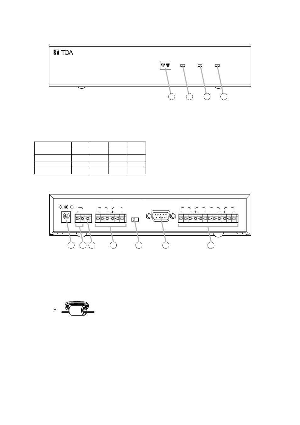 Nomenclature and functions, Front, Rear | TOA Electronics C-IF500 User Manual | Page 4 / 8