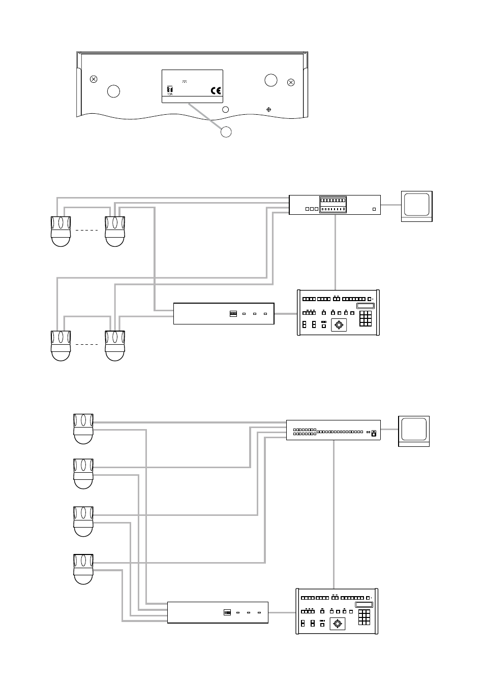Connections, System examples, Bottom | TOA Electronics C-IF500 User Manual | Page 5 / 8