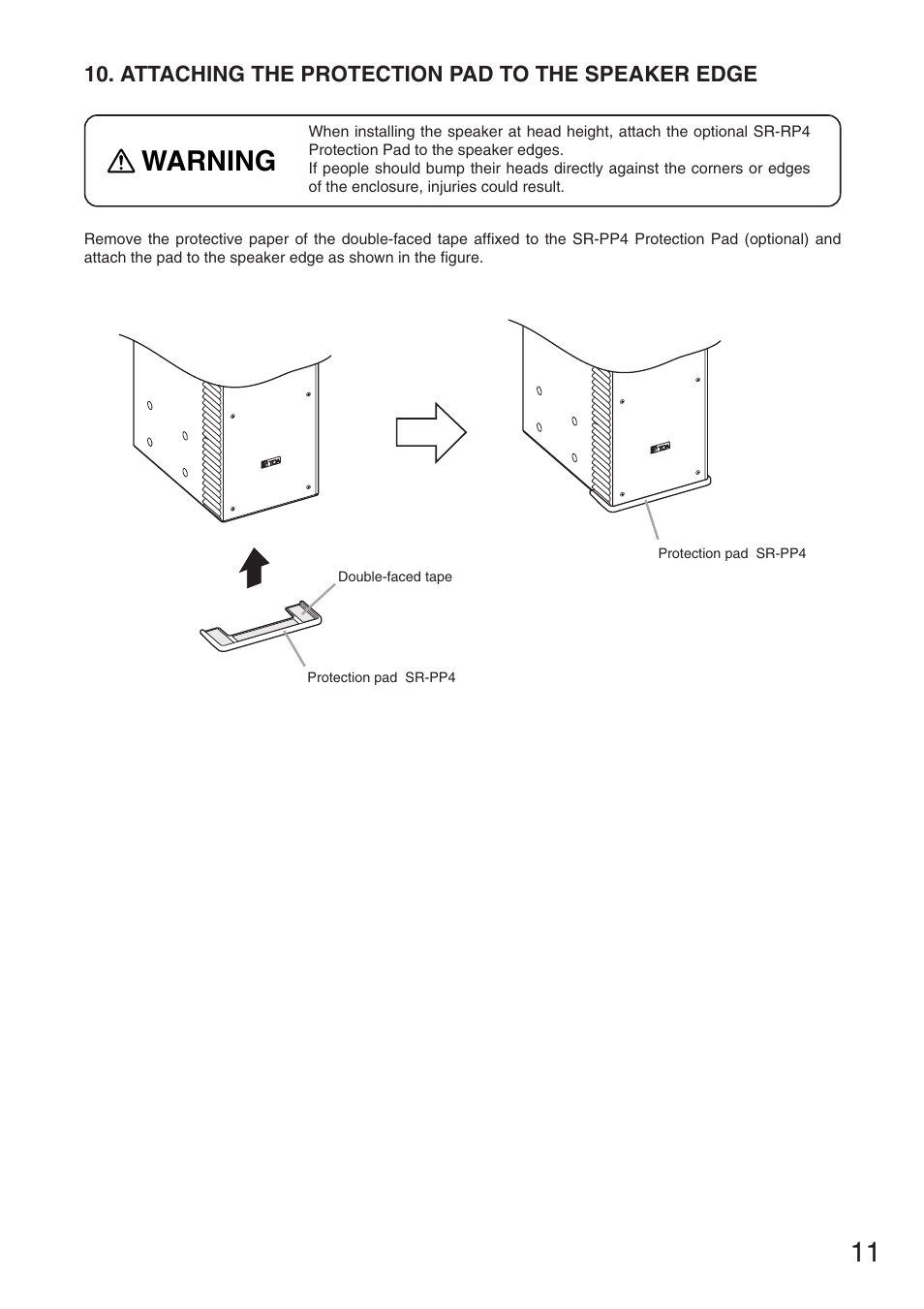 Warning | TOA Electronics SR-S4S User Manual | Page 11 / 16