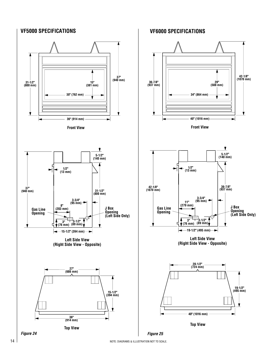 Vf6000 specifications, Vf5000 specifications | TOA Electronics VF5000-CMP-2 User Manual | Page 14 / 20