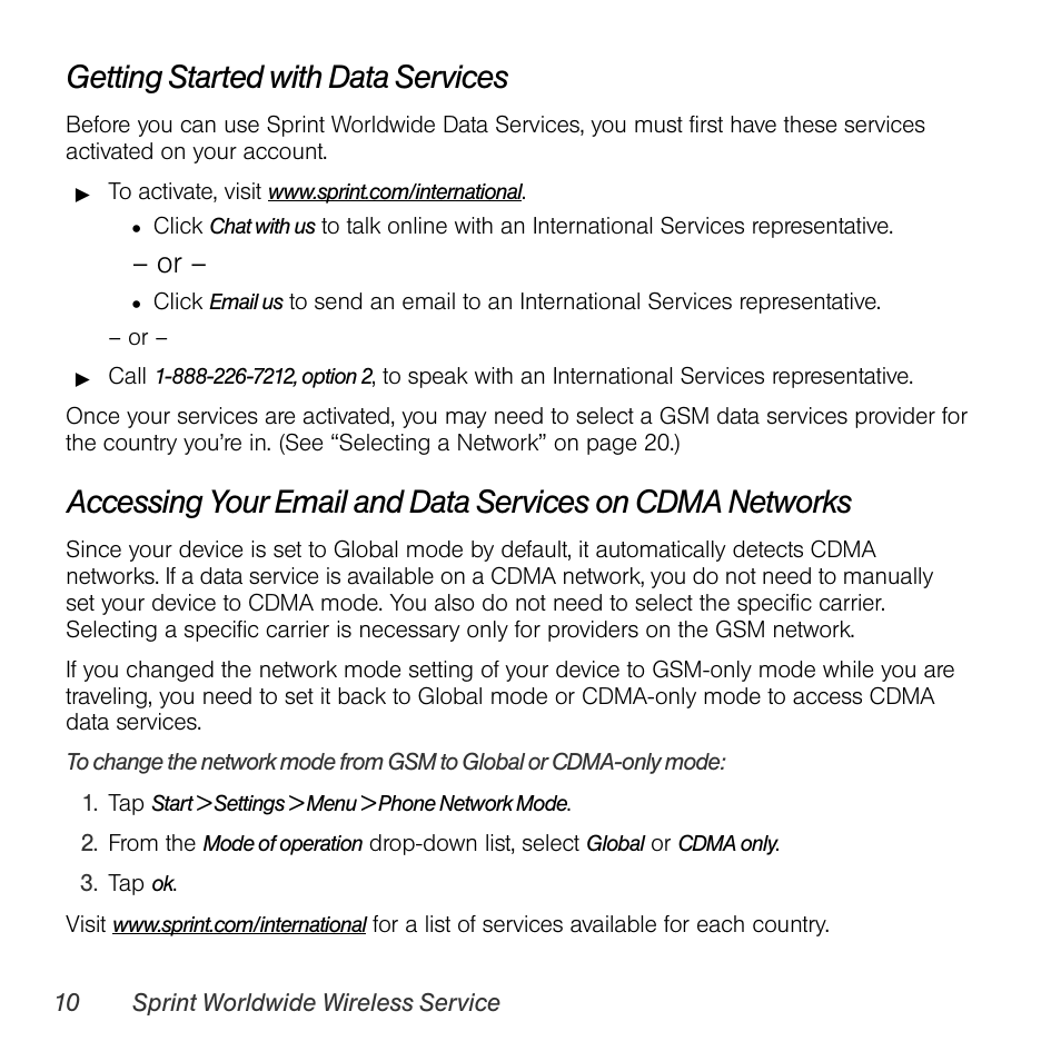 Getting started with data services | TOA Electronics PPCT7380SP User Manual | Page 14 / 26