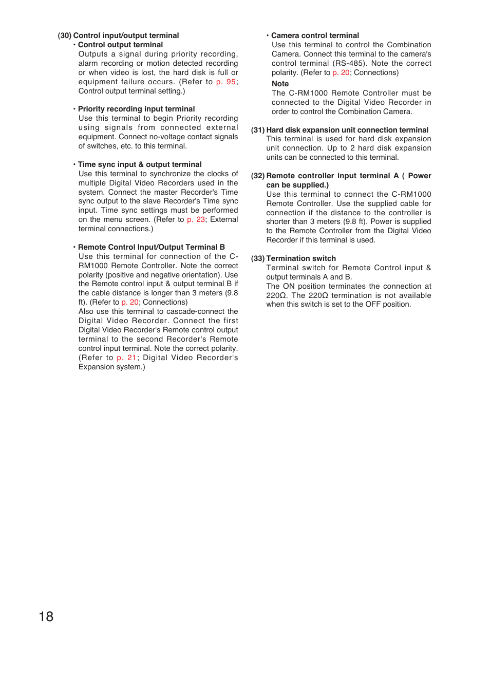 TOA Electronics C-DR161 CU Series User Manual | Page 18 / 130