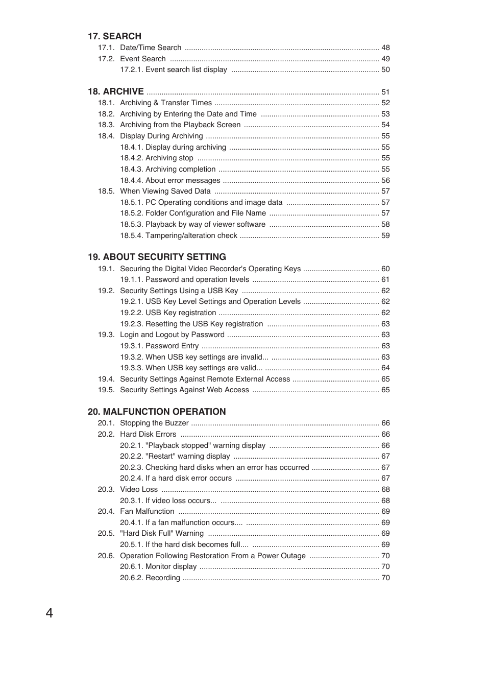 TOA Electronics C-DR161 CU Series User Manual | Page 4 / 130