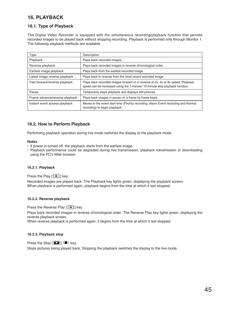 Playback | TOA Electronics C-DR161 CU Series User Manual | Page 45 / 130