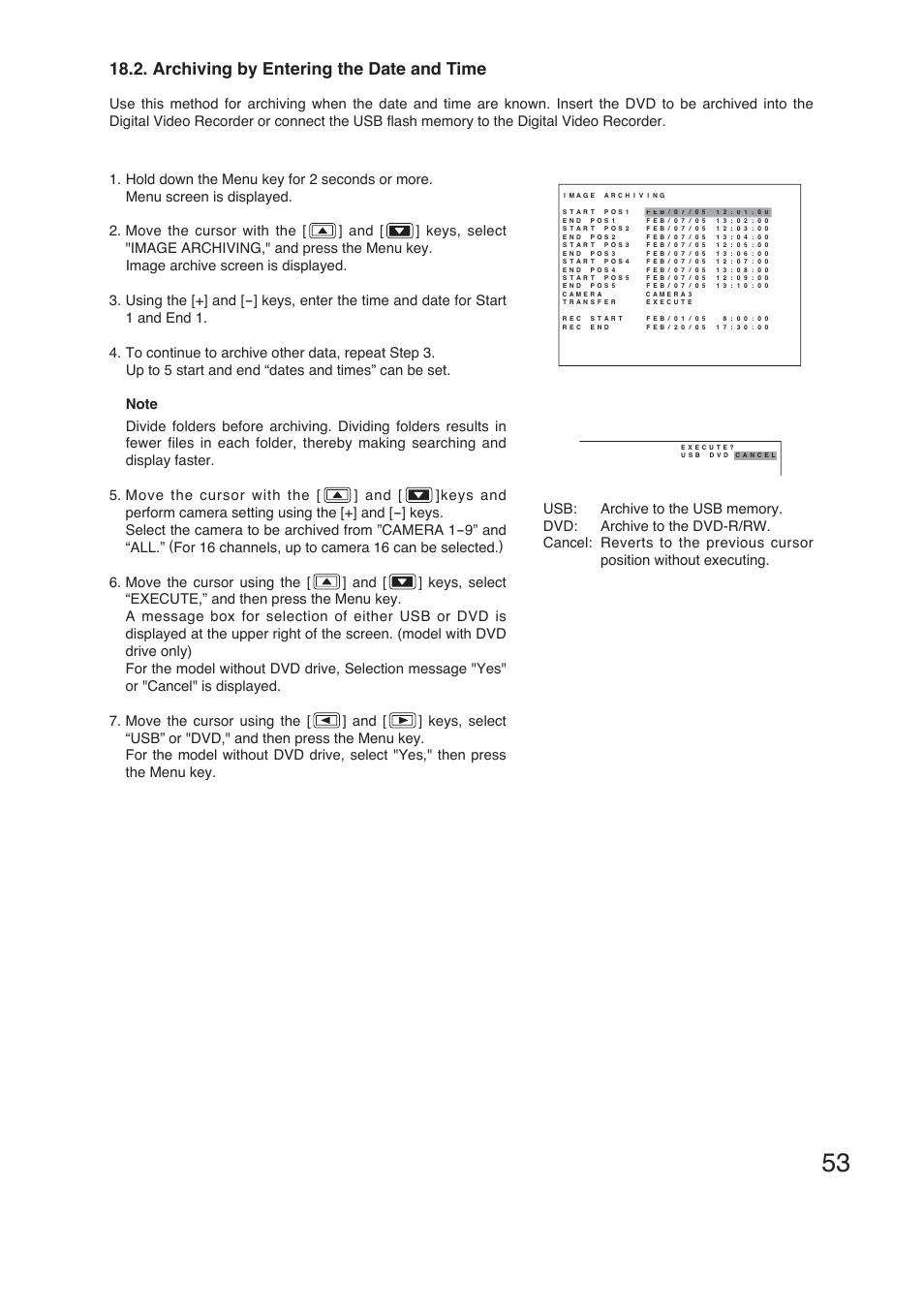 Archiving by entering the date and time | TOA Electronics C-DR161 CU Series User Manual | Page 53 / 130