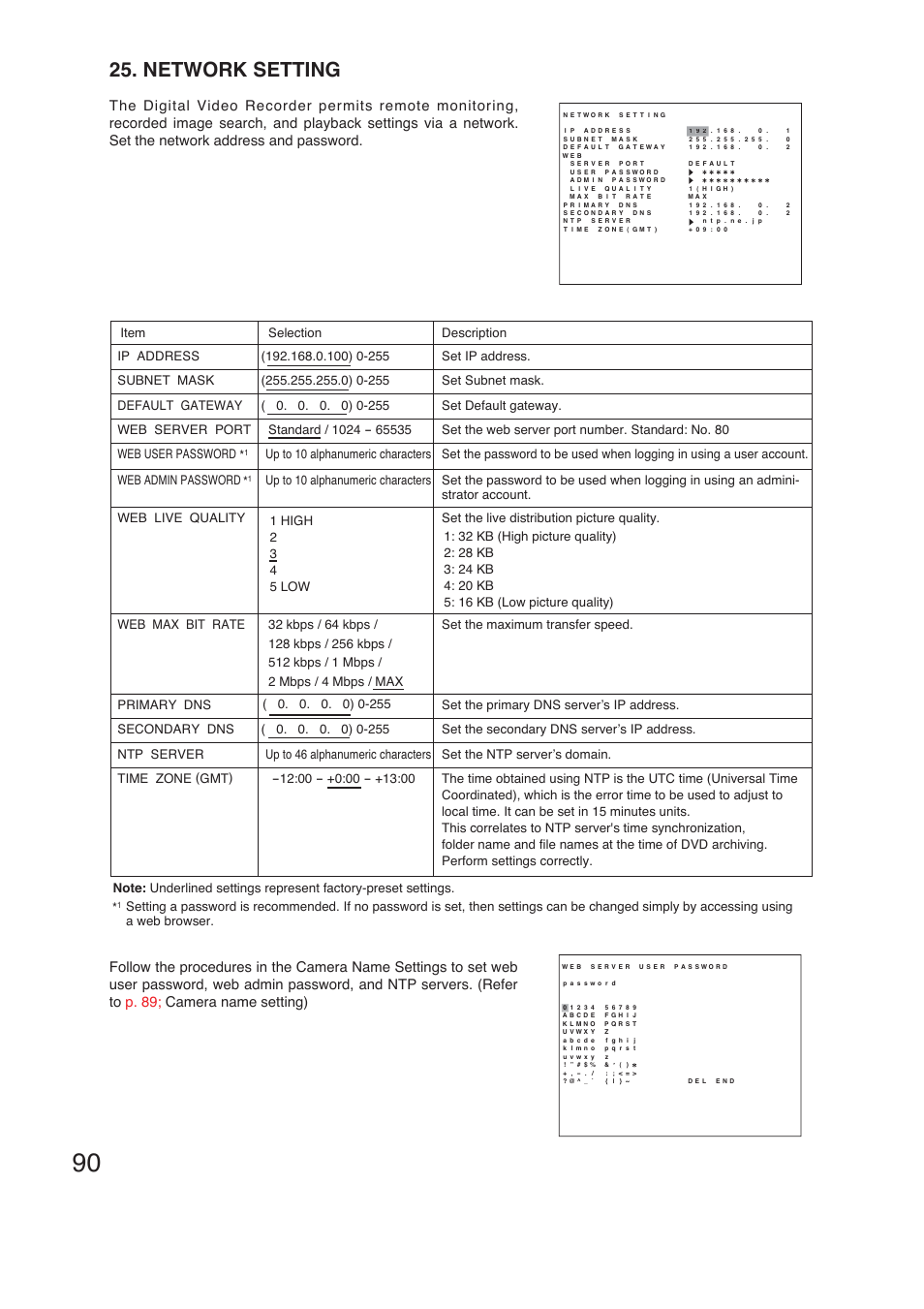 Network setting | TOA Electronics C-DR161 CU Series User Manual | Page 90 / 130
