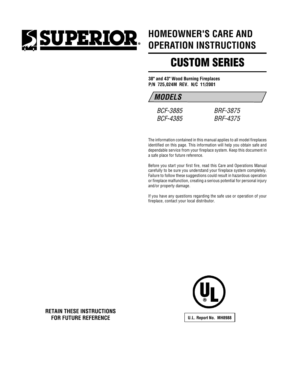 TOA Electronics BCF-3885 User Manual | 8 pages