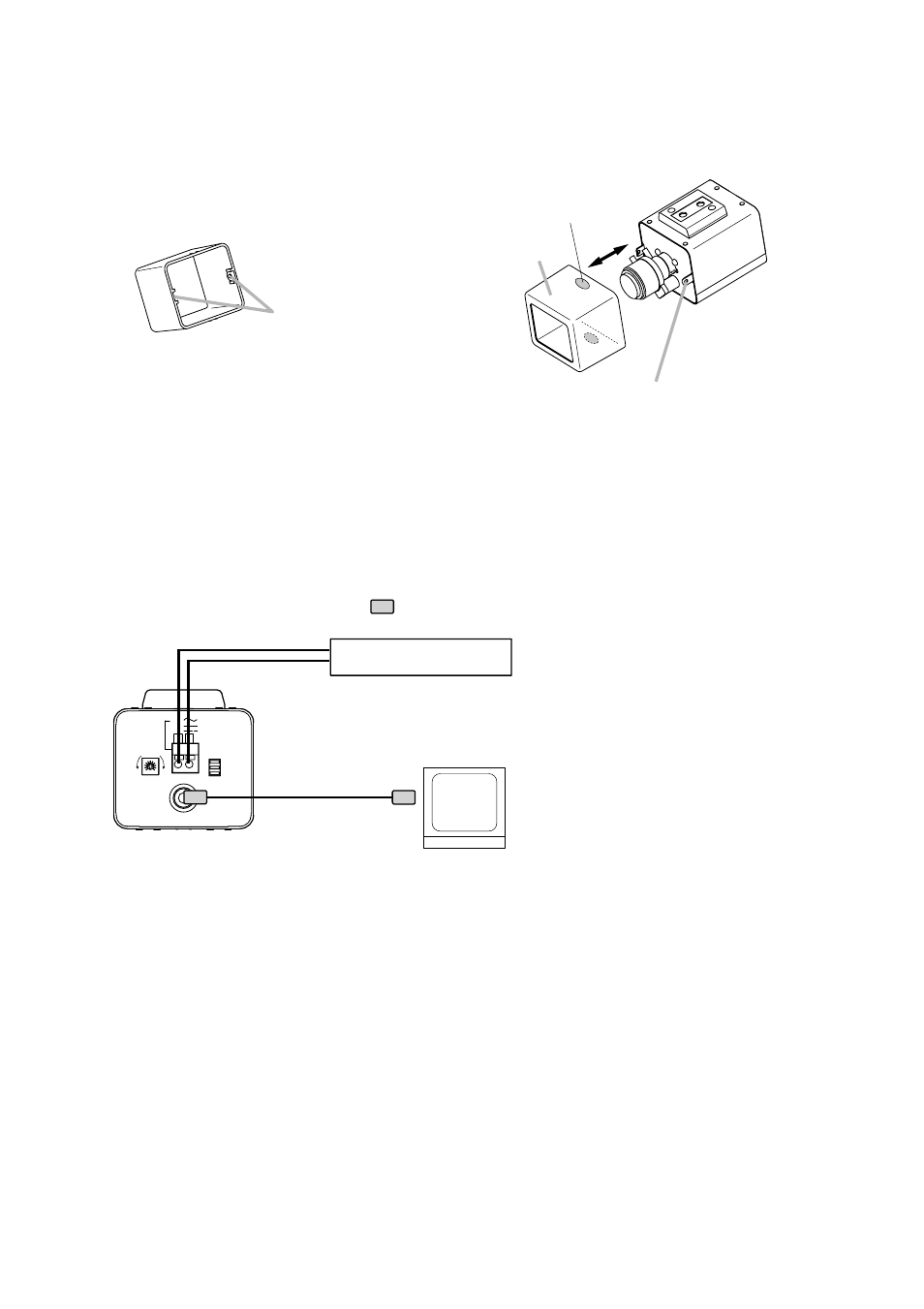 Connections, Lens cover attachment and detachment, 24 v ac or 12 v dc | TOA Electronics C-CV14-2 NTSC User Manual | Page 7 / 12