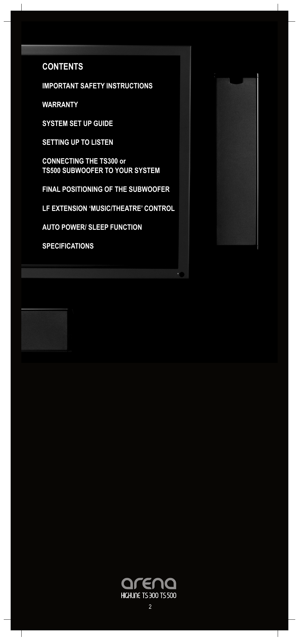 TOA Electronics ARENA TS300 User Manual | Page 2 / 12