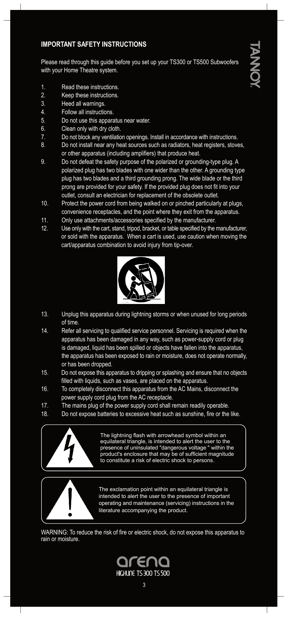 TOA Electronics ARENA TS300 User Manual | Page 3 / 12