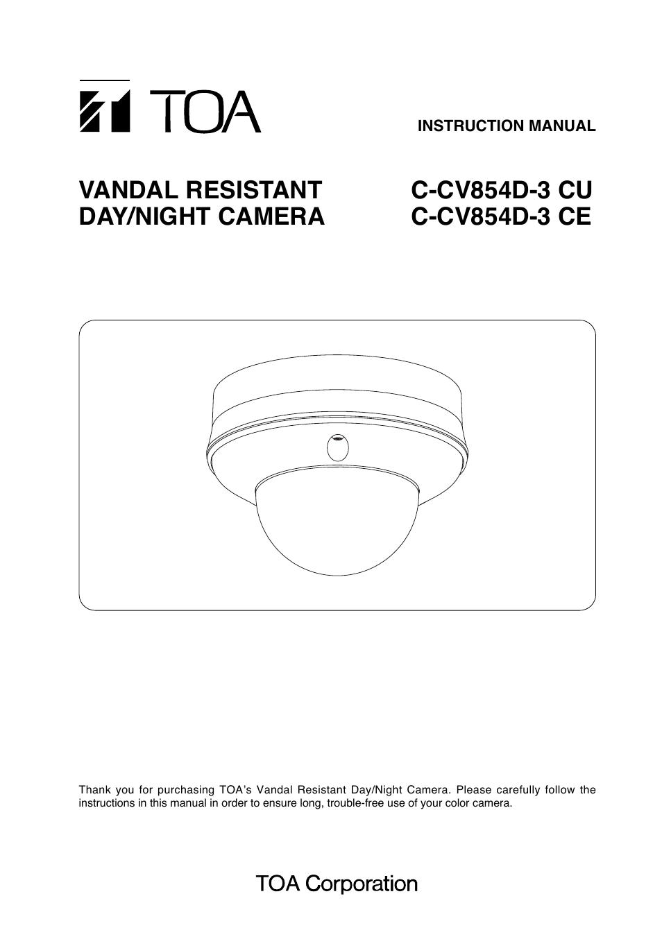 TOA Electronics C-CV854D-3 CE User Manual | 17 pages