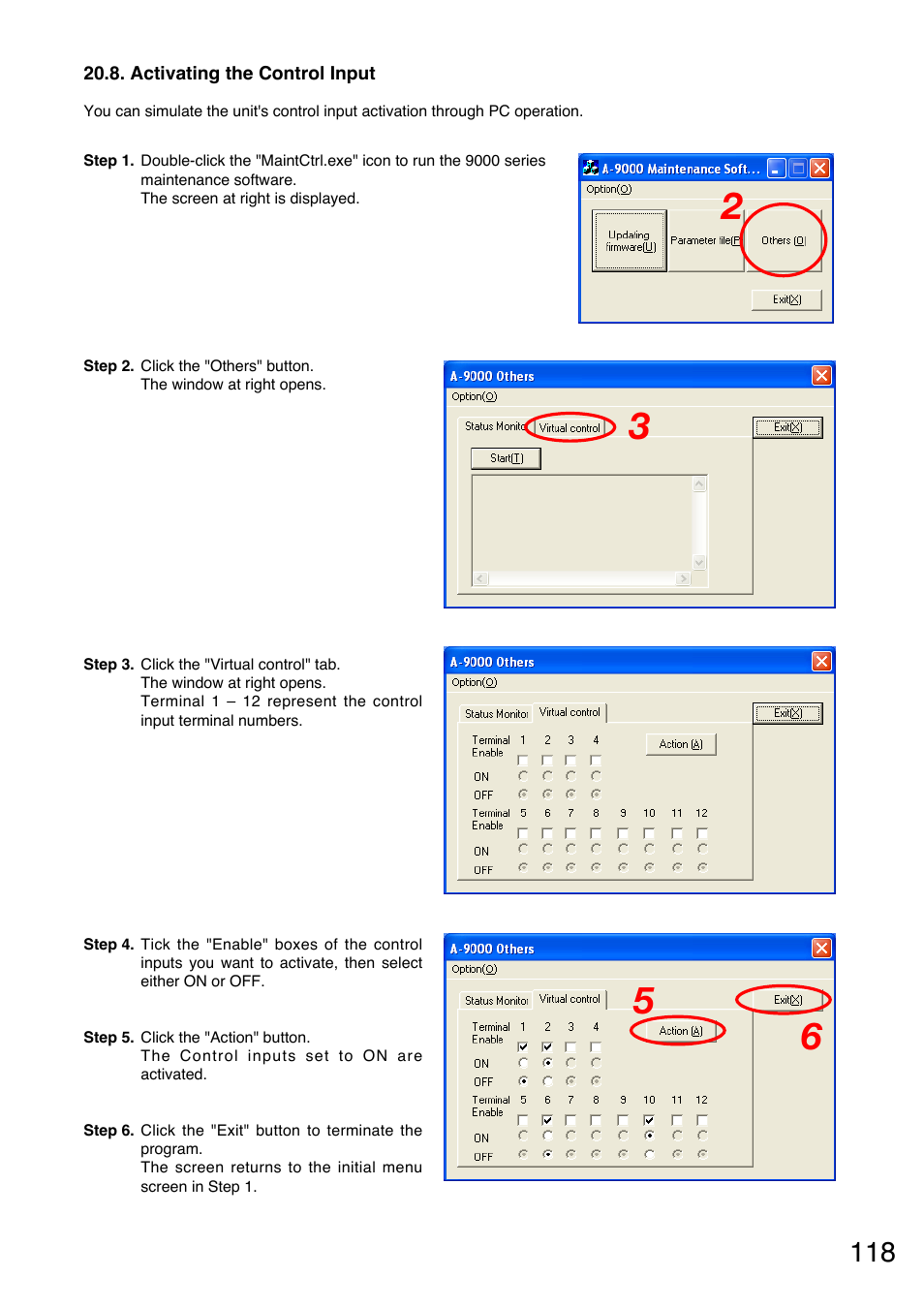 Activating the control input, P. 118 | TOA Electronics A-9060S User Manual | Page 118 / 142