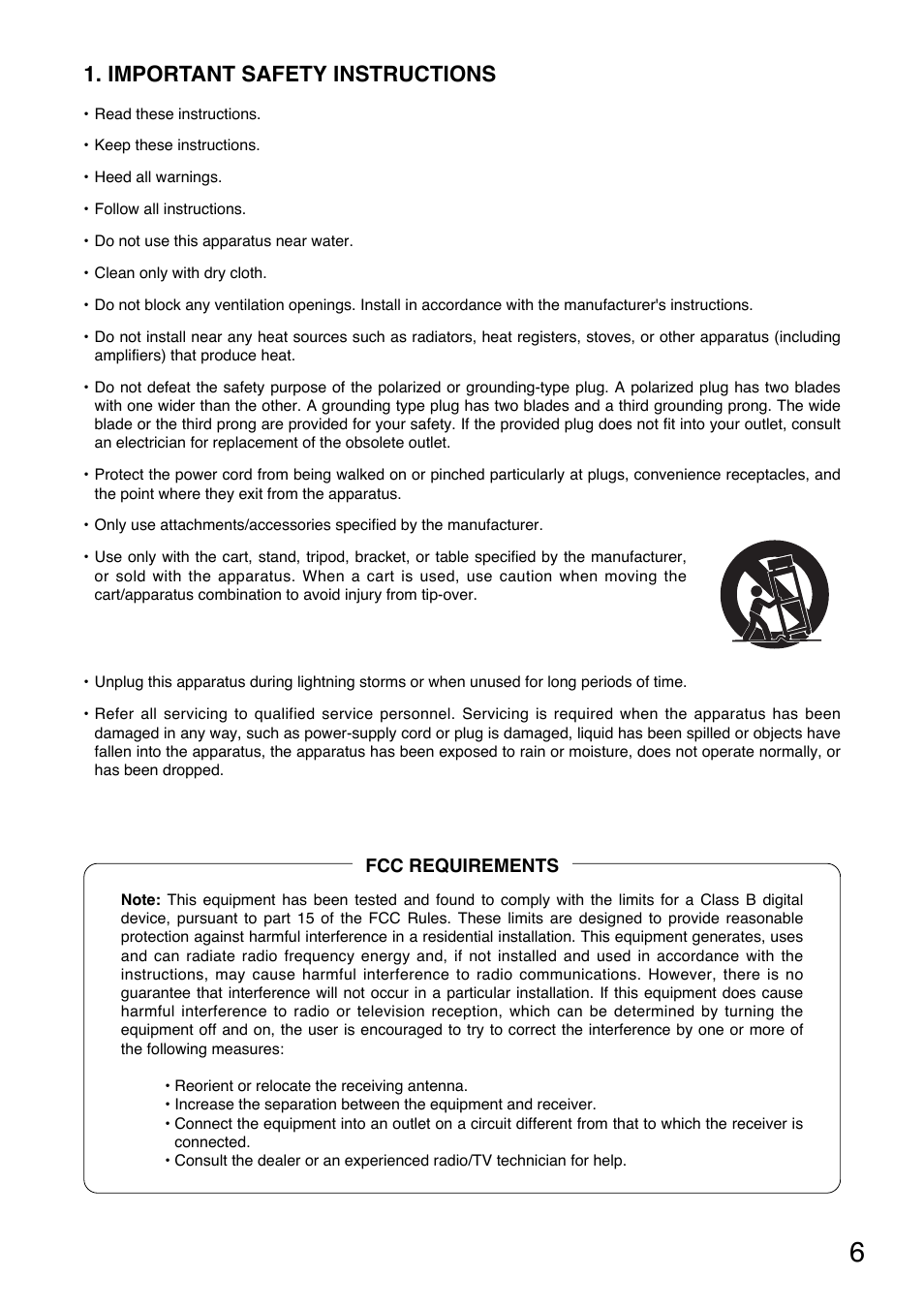 Important safety instructions | TOA Electronics A-9060S User Manual | Page 6 / 142