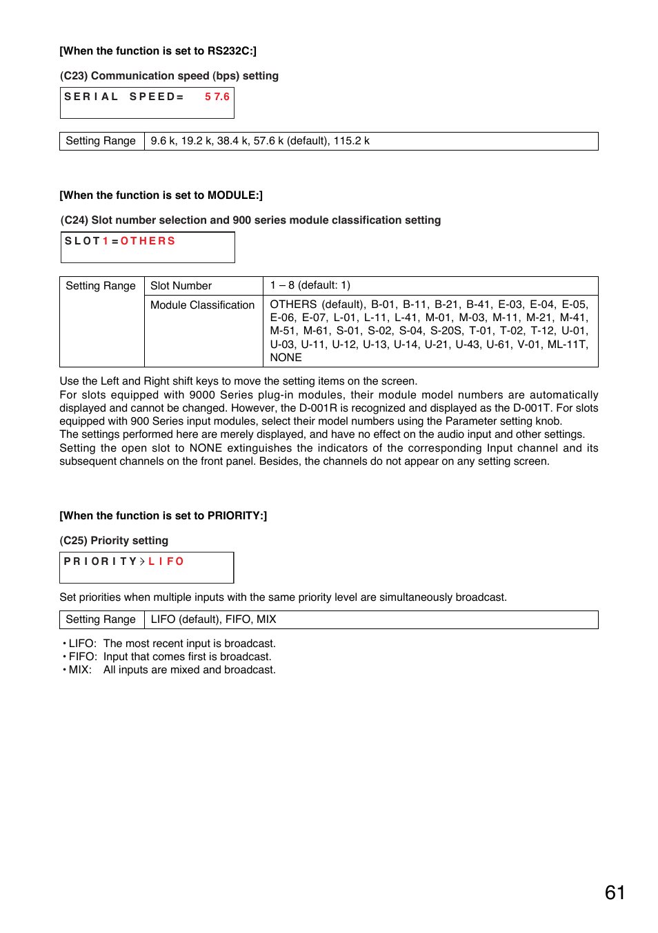 TOA Electronics A-9060S User Manual | Page 61 / 142