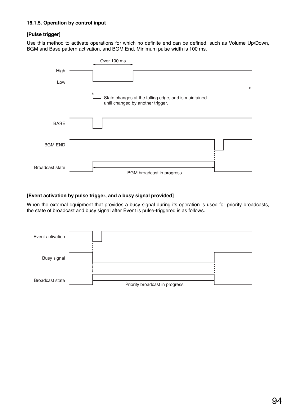 Operation by control input, Refer to, P. 94 "operation by control input | TOA Electronics A-9060S User Manual | Page 94 / 142