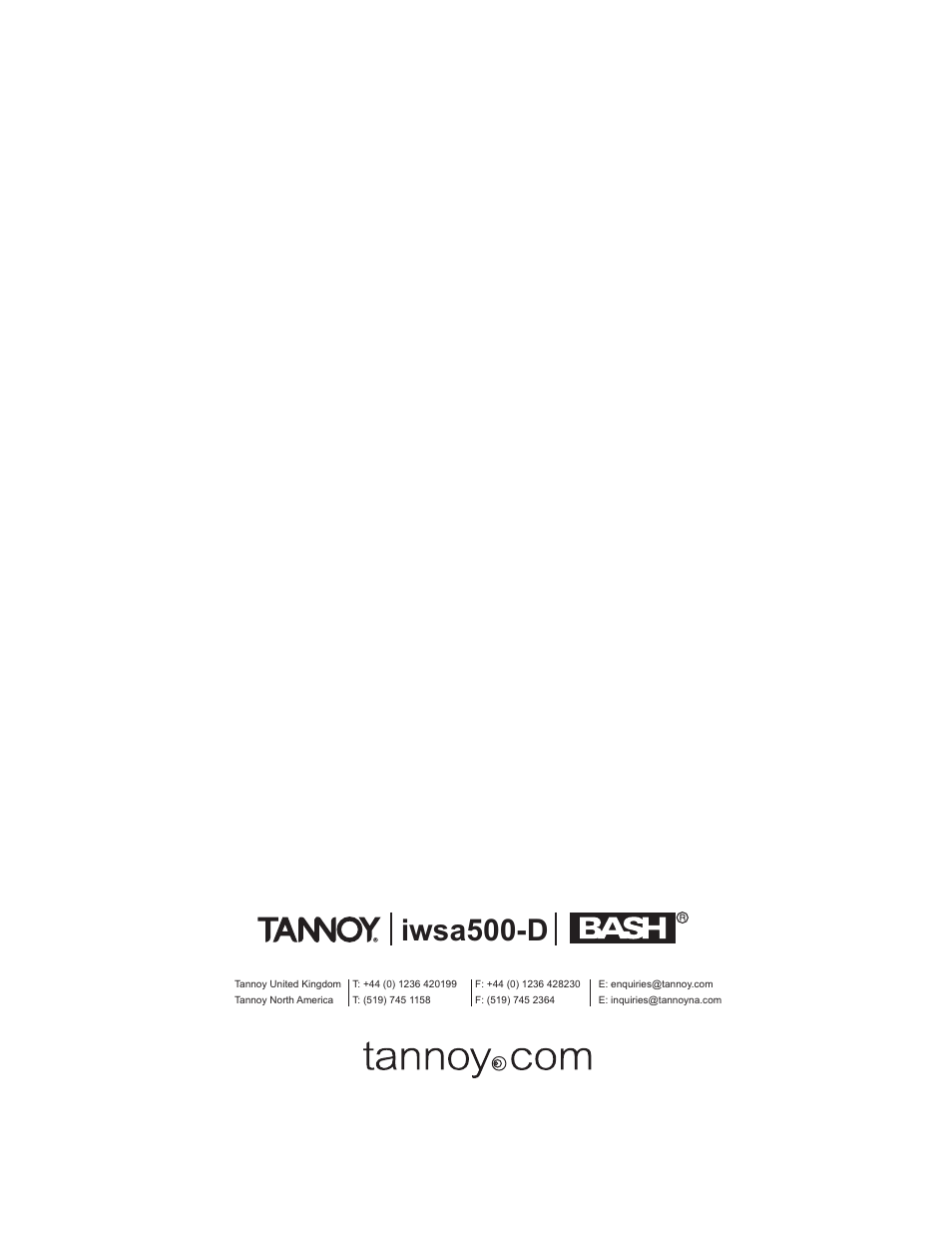 Iwsa500-d | TOA Electronics IWSA500-D User Manual | Page 10 / 10