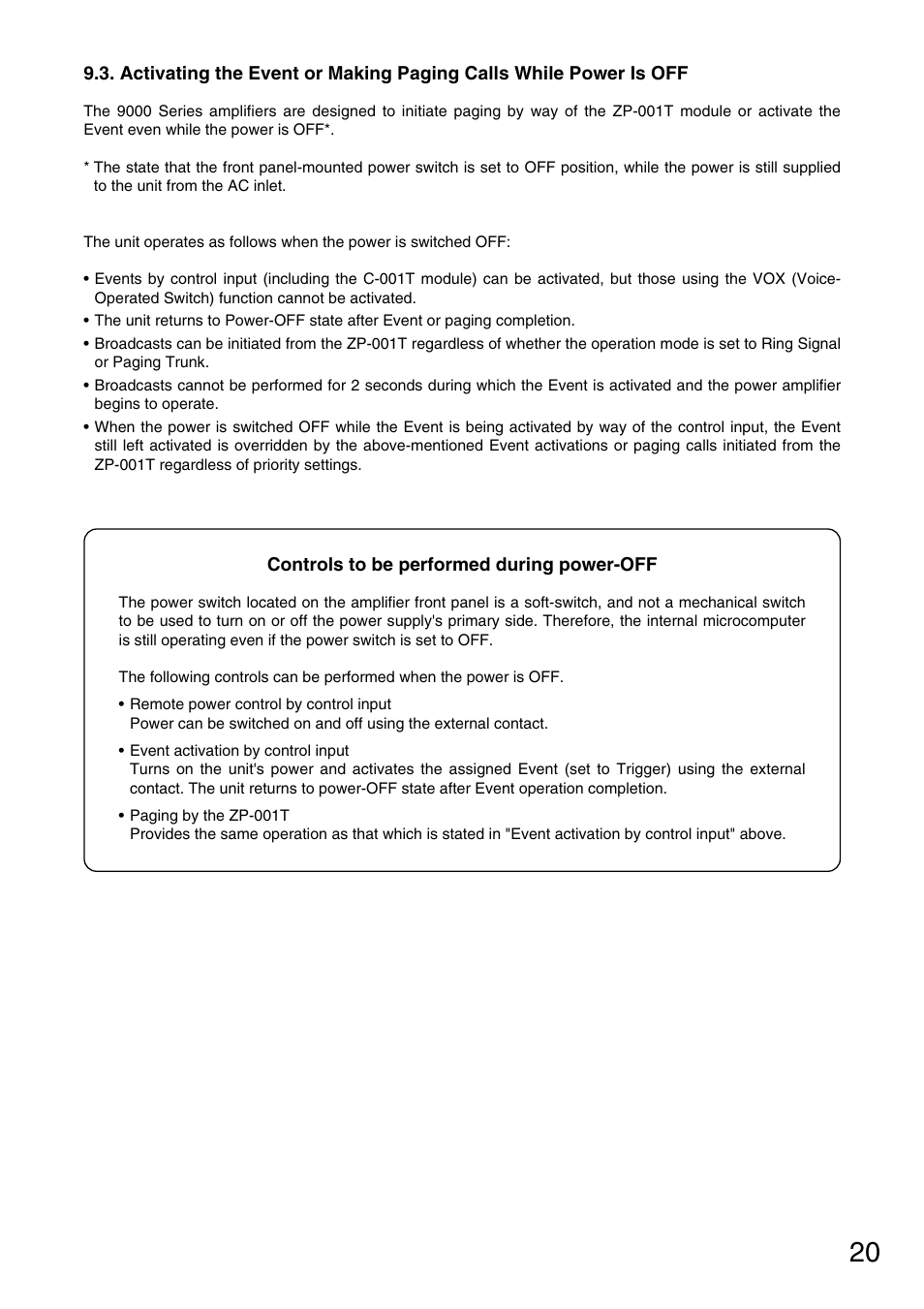 TOA Electronics M-9000 User Manual | Page 20 / 84
