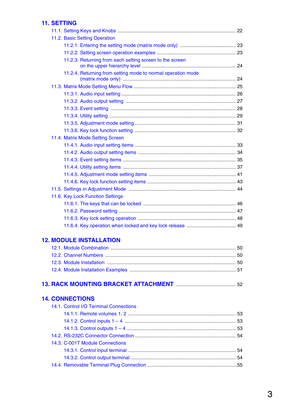 TOA Electronics M-9000 User Manual | Page 3 / 84