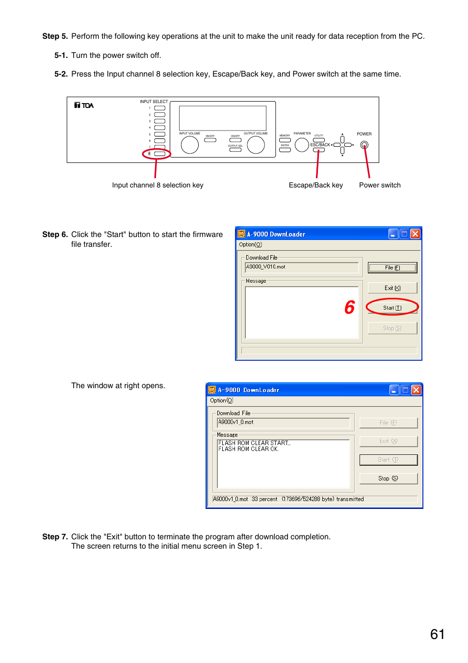 TOA Electronics M-9000 User Manual | Page 61 / 84