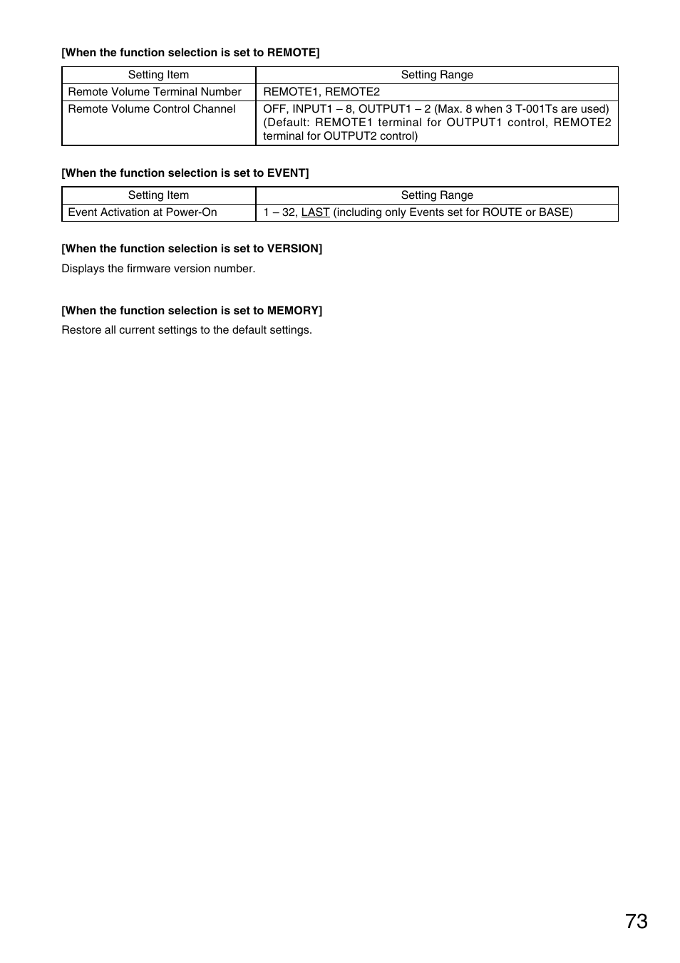 TOA Electronics M-9000 User Manual | Page 73 / 84