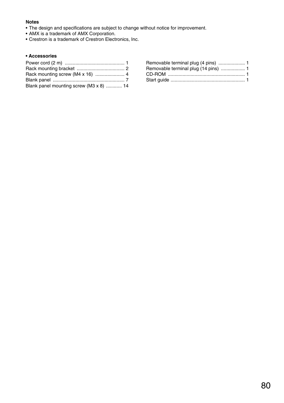 TOA Electronics M-9000 User Manual | Page 80 / 84