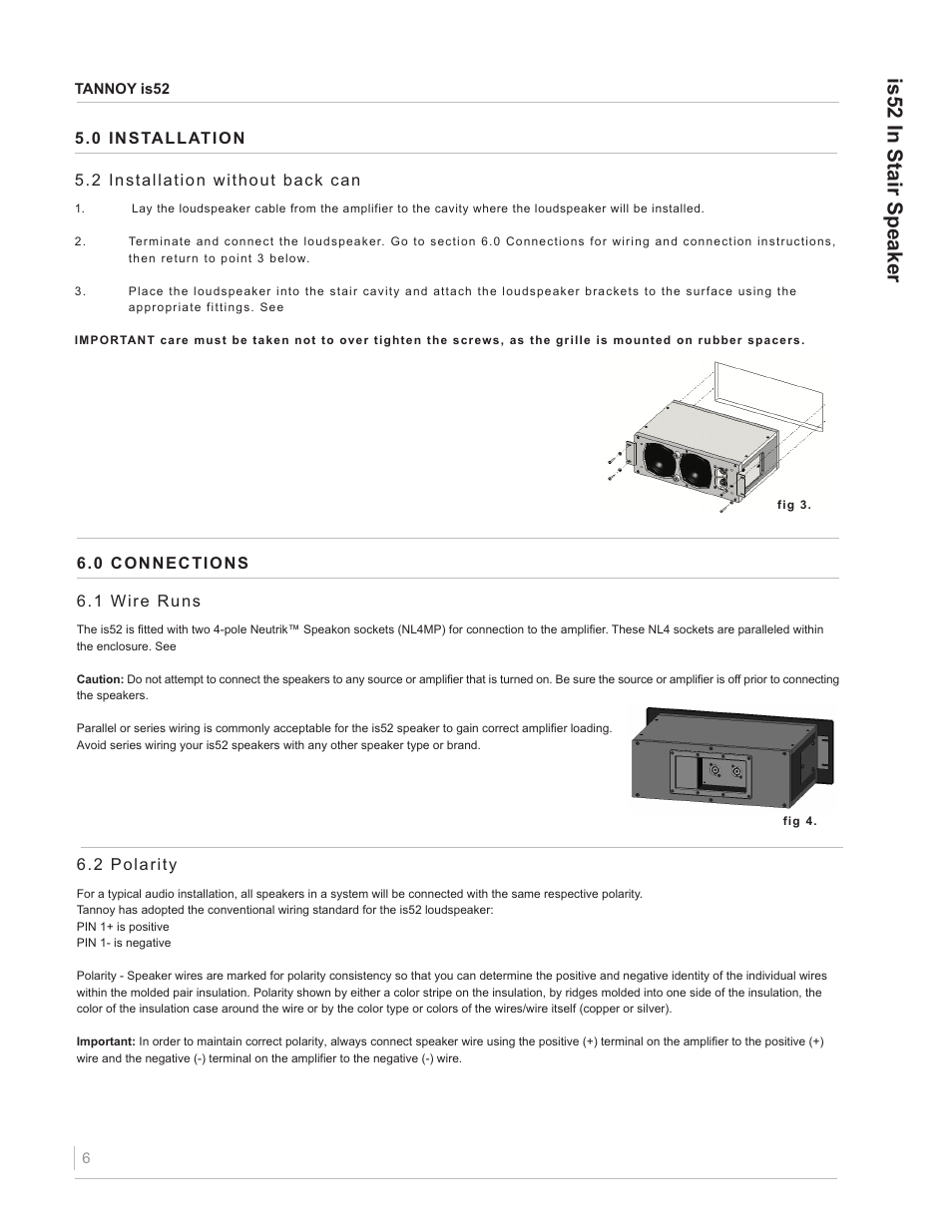 Is52 in stair speaker | TOA Electronics IS52 User Manual | Page 6 / 12