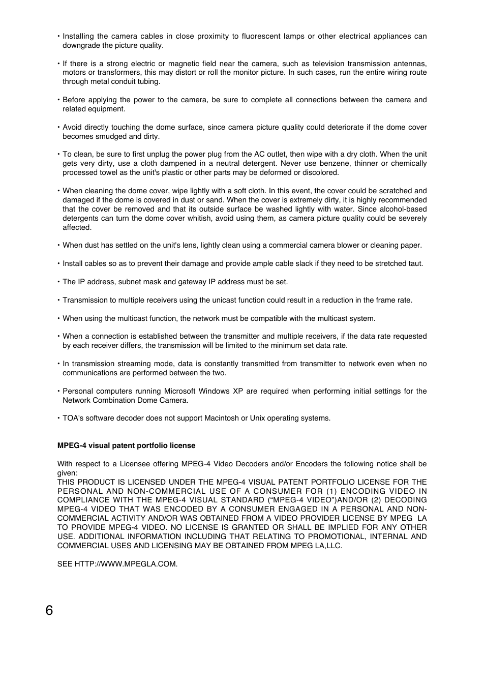 TOA Electronics N-CC2564 User Manual | Page 6 / 40