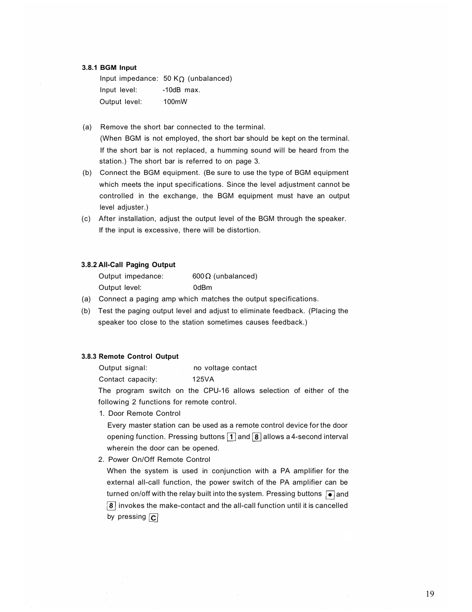 TOA Electronics EX-16 User Manual | Page 21 / 36