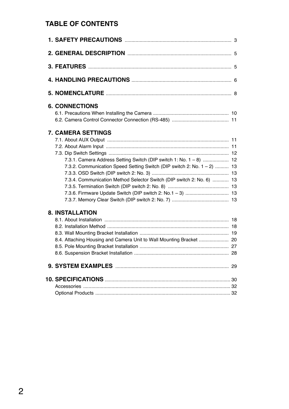 TOA Electronics C-CC714 NT User Manual | Page 2 / 32