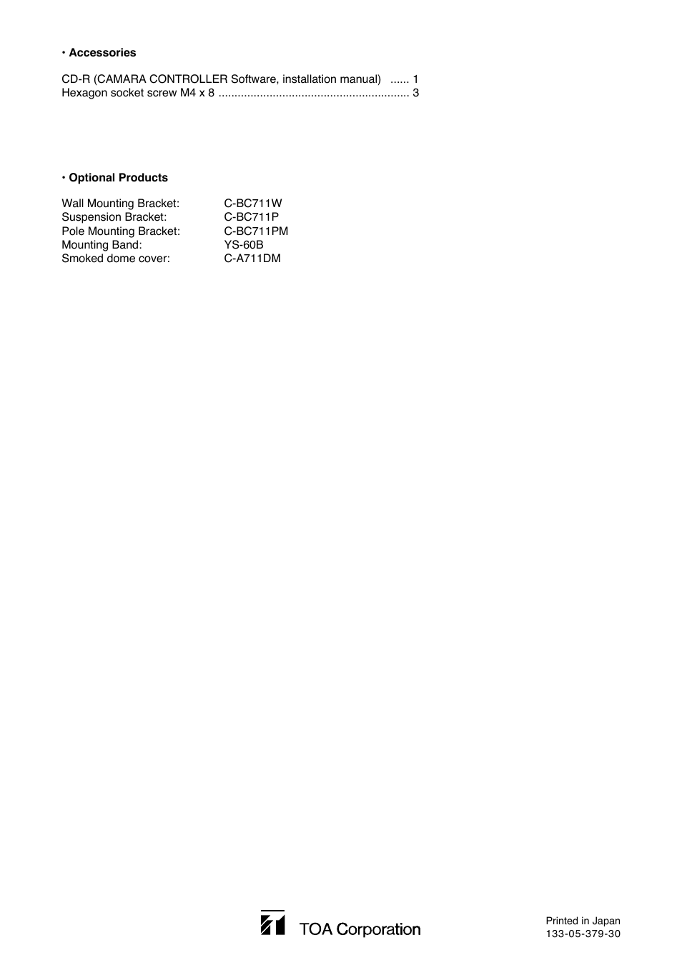 TOA Electronics C-CC714 NT User Manual | Page 32 / 32