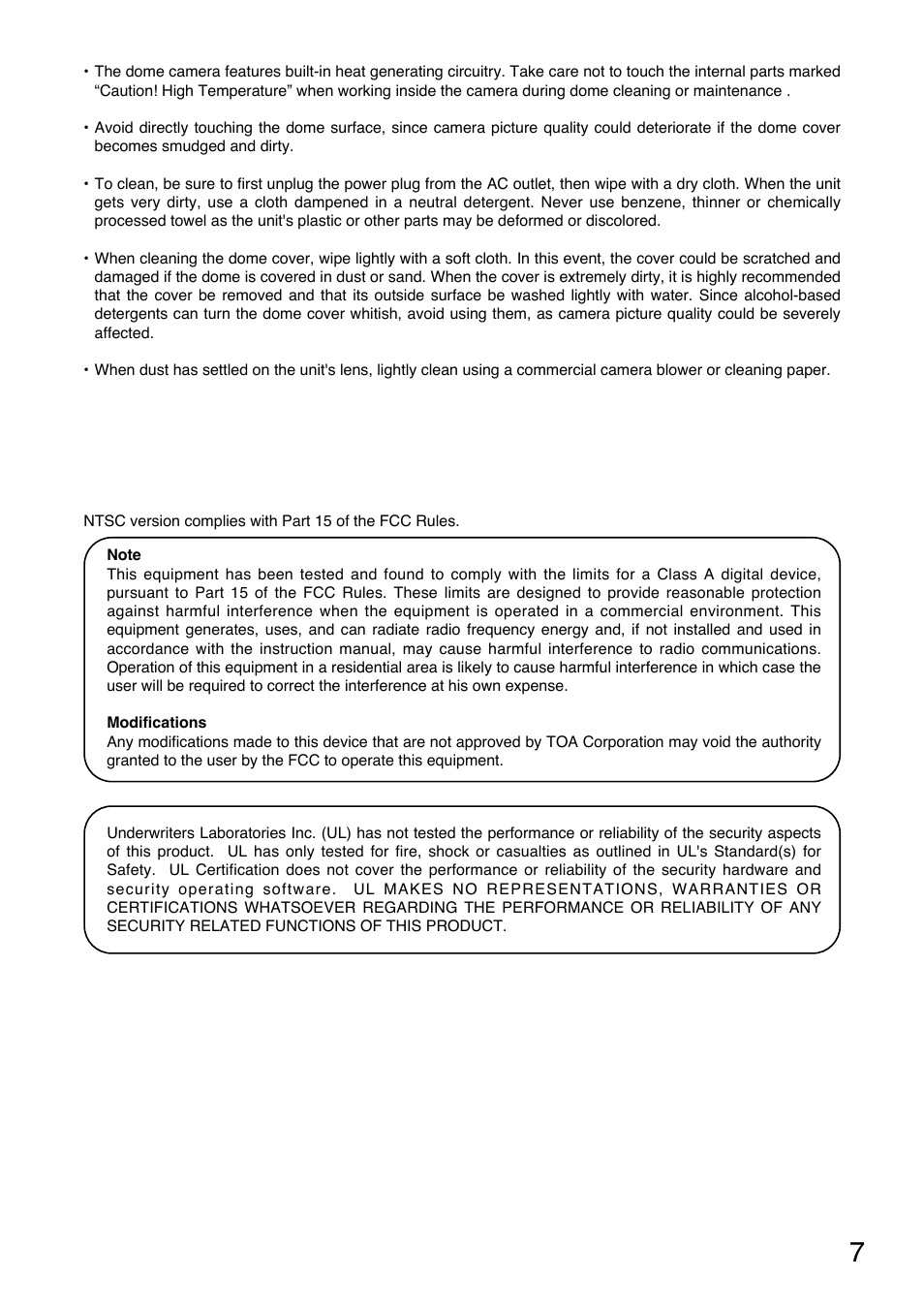 TOA Electronics C-CC714 NT User Manual | Page 7 / 32