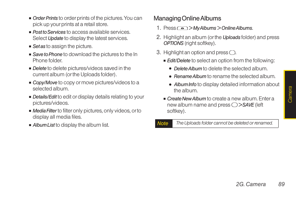 Managing online albums | TOA Electronics SCP-2700 User Manual | Page 101 / 160