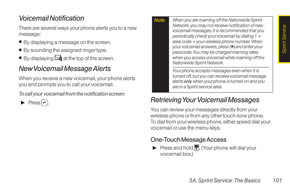 Voicemail notification, New voicemail message alerts, Retrievingyour voicemail messages | TOA Electronics SCP-2700 User Manual | Page 113 / 160