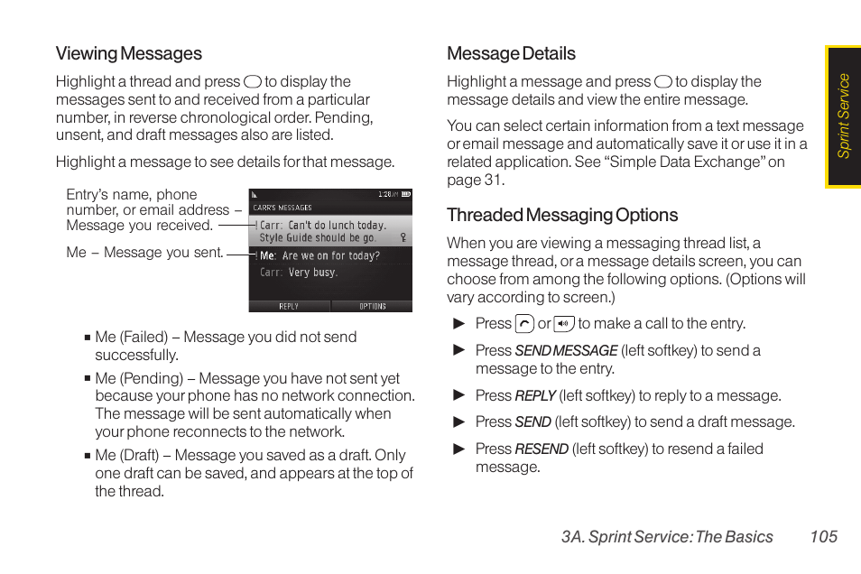 Viewing messages, Message details, Threaded messaging options | TOA Electronics SCP-2700 User Manual | Page 117 / 160