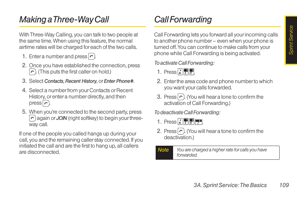 Making a three-way call, Call forwarding | TOA Electronics SCP-2700 User Manual | Page 121 / 160