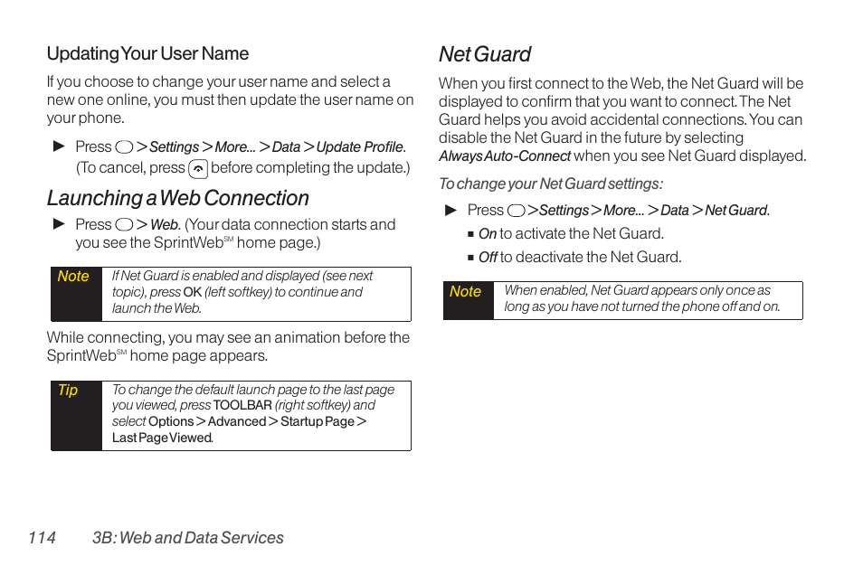 Launching a web connection, Net guard, Updating your user name | TOA Electronics SCP-2700 User Manual | Page 126 / 160