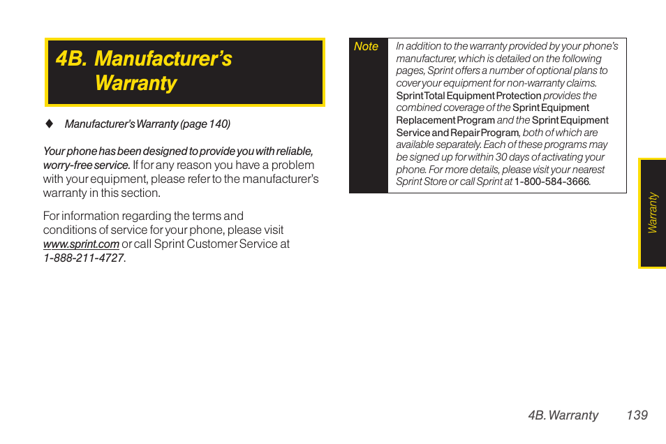 4b. manufacturer’s warranty | TOA Electronics SCP-2700 User Manual | Page 151 / 160