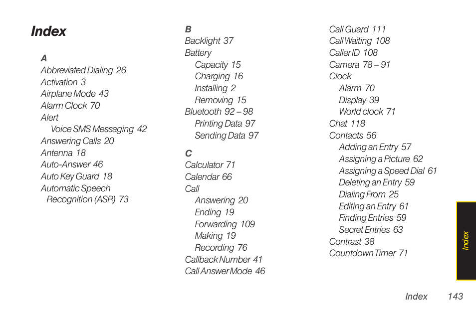 Index | TOA Electronics SCP-2700 User Manual | Page 155 / 160