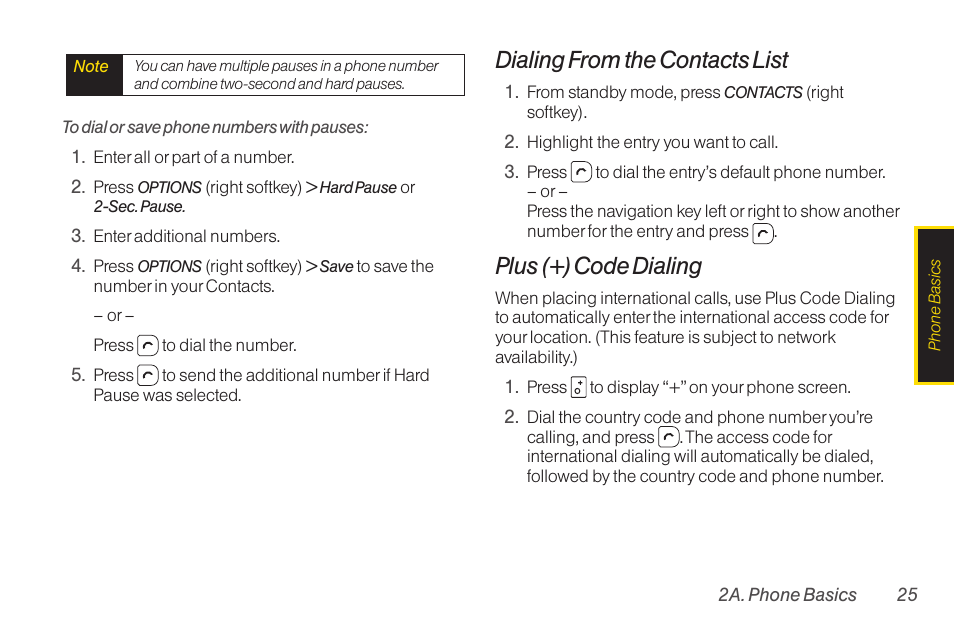 Dialing from the contacts list, Plus (+) code dialing | TOA Electronics SCP-2700 User Manual | Page 37 / 160