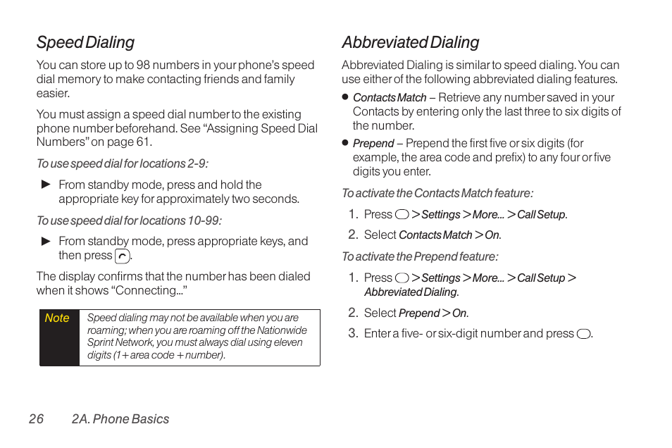 Speed dialing, Abbreviated dialing | TOA Electronics SCP-2700 User Manual | Page 38 / 160