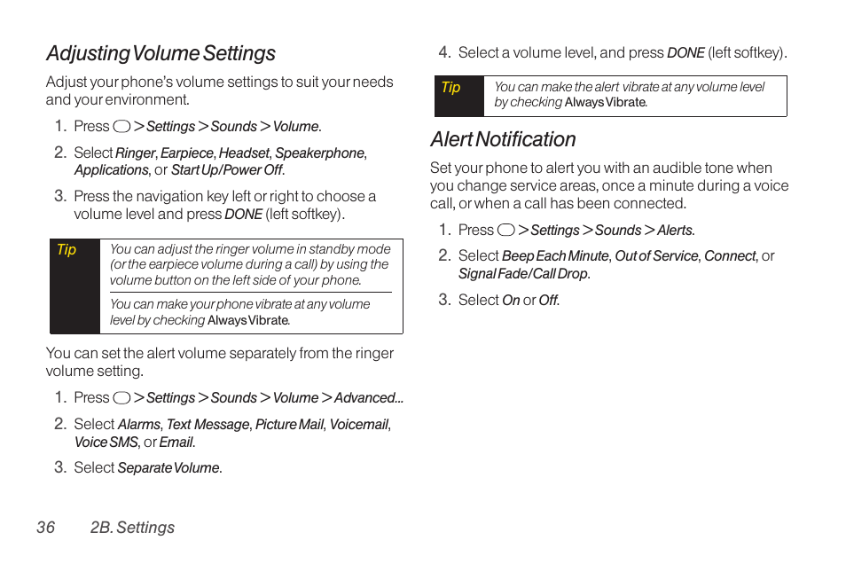 Adjusting volume settings, Alert notification | TOA Electronics SCP-2700 User Manual | Page 48 / 160