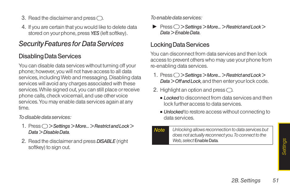 Security features for data services | TOA Electronics SCP-2700 User Manual | Page 63 / 160