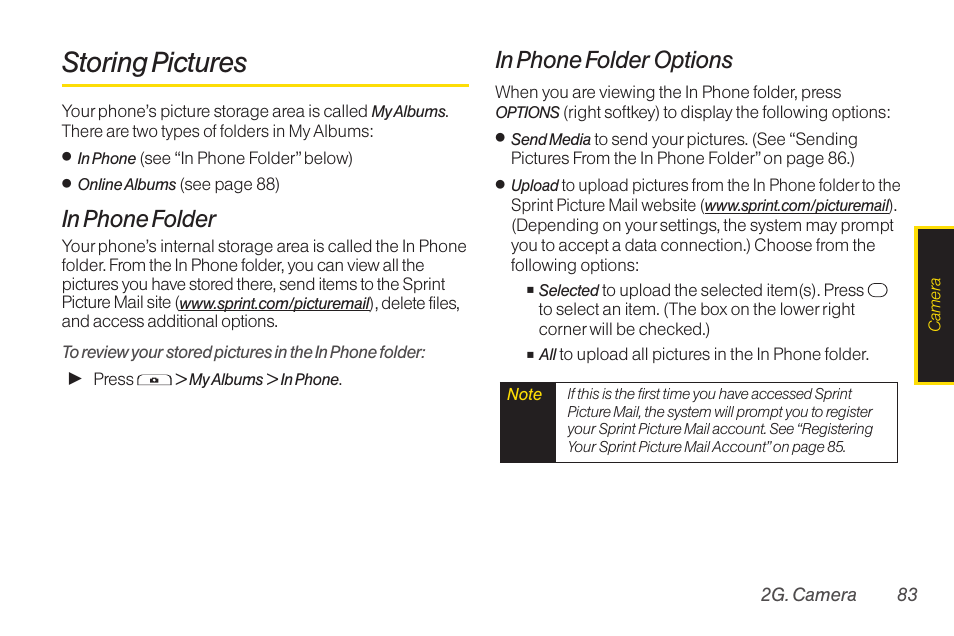 Storing pictures | TOA Electronics SCP-2700 User Manual | Page 95 / 160
